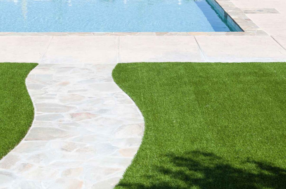 Pasto sintético para piscinas
